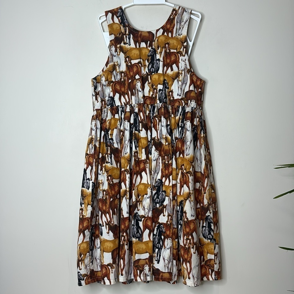 An Original by Babies ‘n Bows | Vintage Horse Equestrian Print Sleeveless Dress - Picture 17 of 17